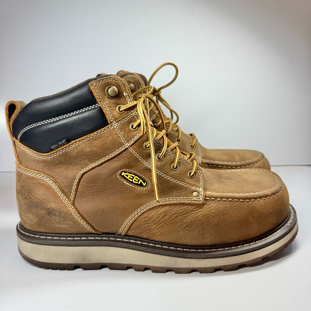 NIB Keen Men's Cincinnati 6" Waterproof Carbon Toe Brown Leather Boots Size 15EE